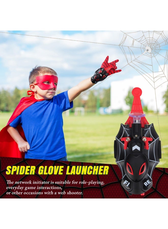 ال لايف قاذفات خيوط العنكبوت، لعبة إطلاق خيوط العنكبوت، قاذفة خيوط مع قفازات، لعبة إطلاق خيوط مع بكرة حريرية حقيقية، أداة لعب أدوار الأبطال الخارقين للرجال والأولاد - Image 2